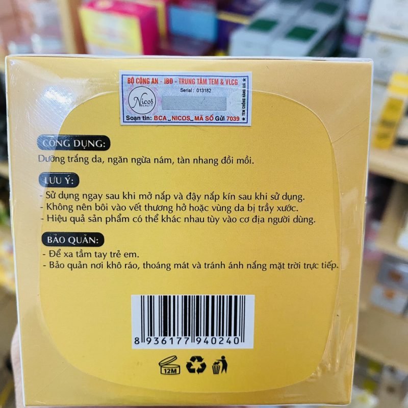 Kem Face Cấy trắng men gạo Nicos 25gr - Kem Face men gạo Nicos- Hàng chính hãng - Hình ảnh 3