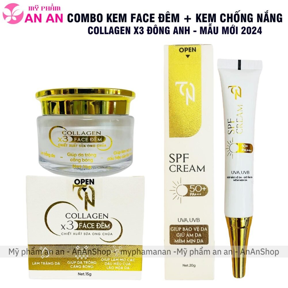 Combo Kem Face Đêm X3 Collagen