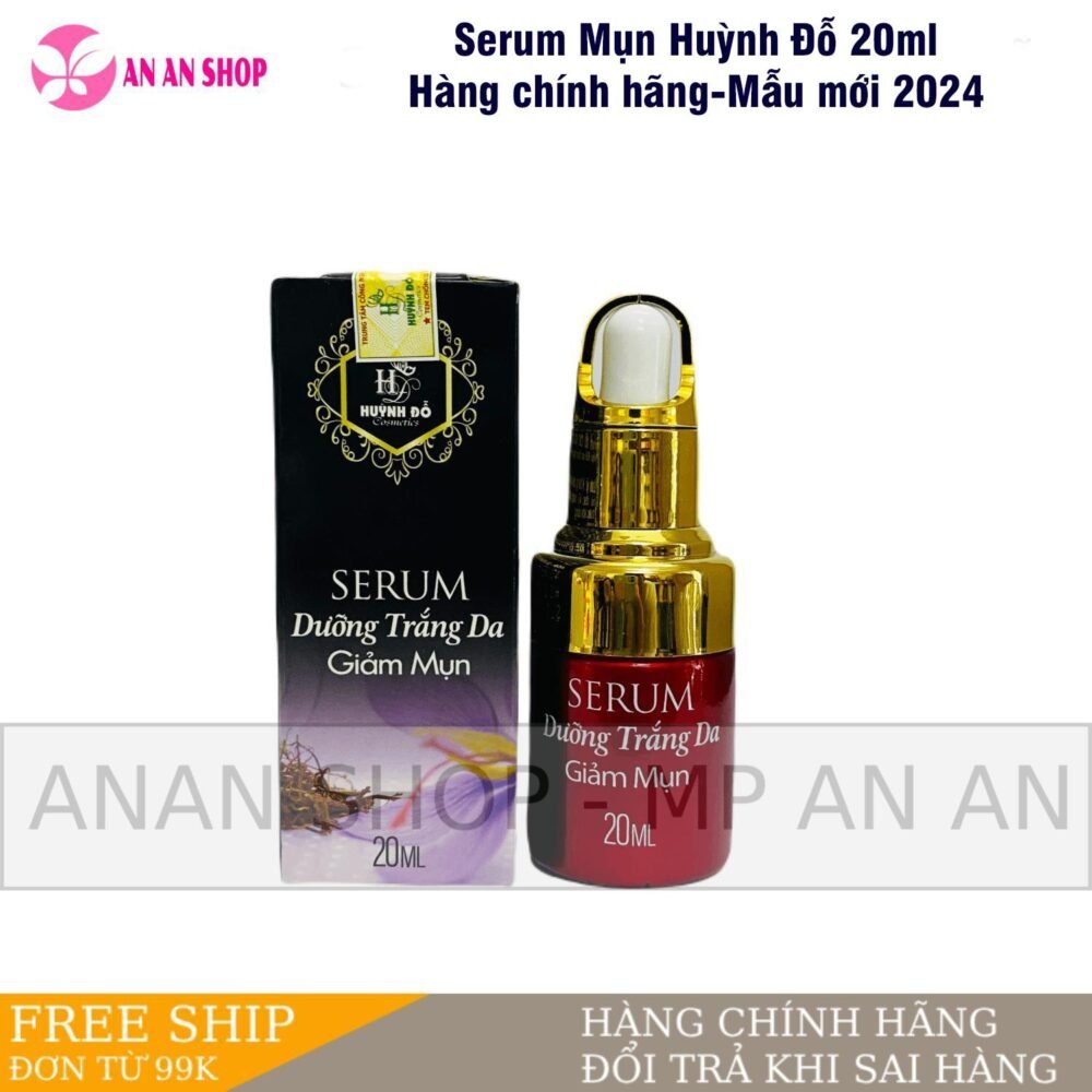 Serum mụn Huỳnh Đỗ 20ml, Trị mụn hiệu quả giúp da sạch mụn