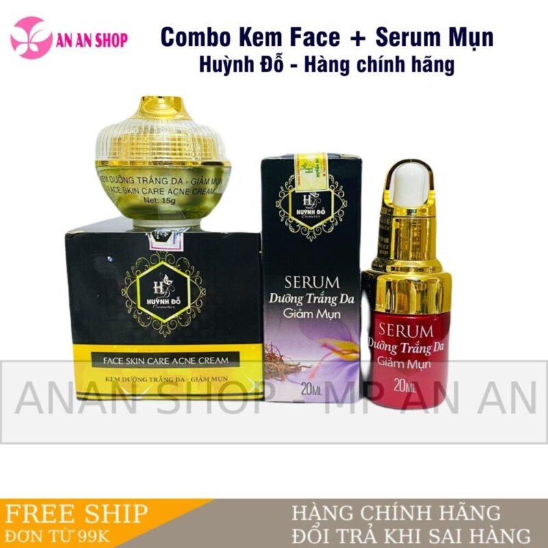 Combo Kem Trị mụn Huỳnh đỗ + Serum Mụn - Hàng chính hãng