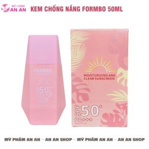 Kem chống nắng Formbo Hồng 50g SPF 50+ mẫu mới – hương thơm dễ chịu, tiện lợi sử dụng hằng ngày.