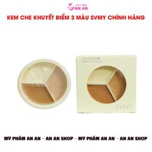 Kem che khuyết điểm 3 màu SVMY hỗ trợ che phủ thâm mụn, quầng thâm và vùng da không đều màu. Kết cấu dễ tán, phù hợp makeup hằng ngày.