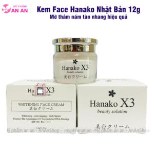 Kem Face Hanako X3 12gr chính hãng – thiết kế nhỏ gọn, hỗ trợ chăm sóc da mặt, giúp da trông mềm mịn và đều màu hơn.